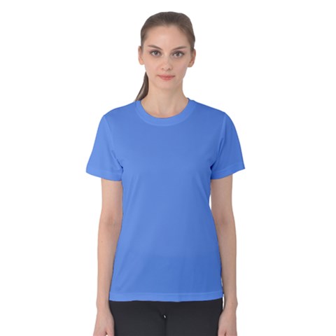 True Cornflower Blue Color Women s Cotton Tee by SpinnyChairDesigns