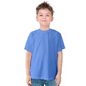 True Cornflower Blue Color Kids  Cotton Tee View1