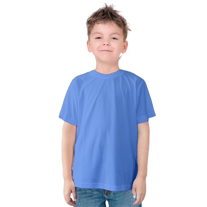 True Cornflower Blue Color Kids  Cotton Tee