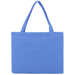 True Cornflower Blue Color Mini Tote Bag by SpinnyChairDesigns