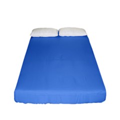 True Cornflower Blue Color Fitted Sheet (full/ Double Size) by SpinnyChairDesigns