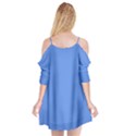 True Cornflower Blue Color Cutout Spaghetti Strap Chiffon Dress View2