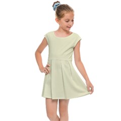 True Cream Color Kids  Cap Sleeve Dress by SpinnyChairDesigns