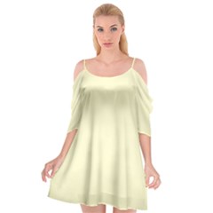 True Cream Color Cutout Spaghetti Strap Chiffon Dress by SpinnyChairDesigns