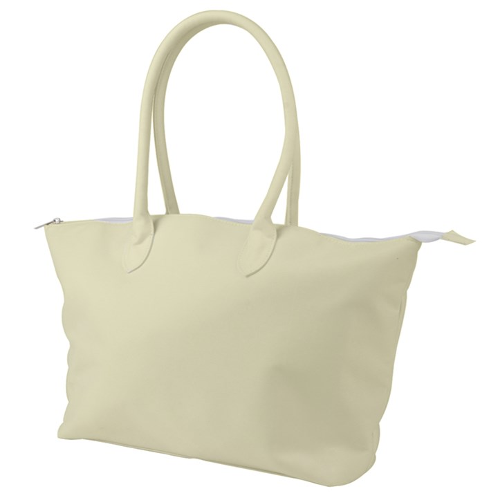 True Cream Color Canvas Shoulder Bag