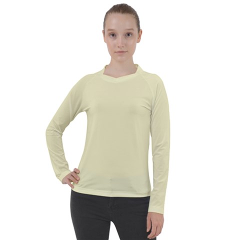 True Cream Color Women s Pique Long Sleeve Tee by SpinnyChairDesigns