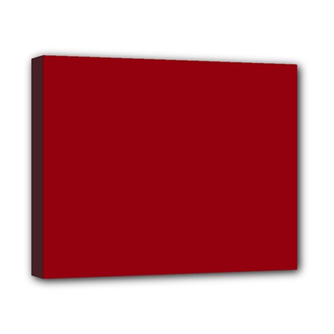 True Dark Red Color Canvas 10  X 8  (stretched) by SpinnyChairDesigns