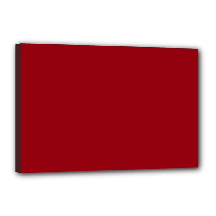 True Dark Red Color Canvas 18  x 12  (Stretched)