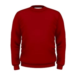 True Dark Red Color Men s Sweatshirt by SpinnyChairDesigns