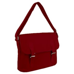 True Dark Red Color Buckle Messenger Bag by SpinnyChairDesigns