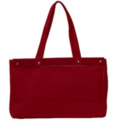 True Dark Red Color Canvas Work Bag by SpinnyChairDesigns