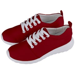 True Dark Red Color Men s Lightweight Sports Shoes by SpinnyChairDesigns