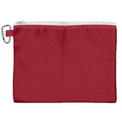 True Dark Red Color Canvas Cosmetic Bag (xxl) by SpinnyChairDesigns