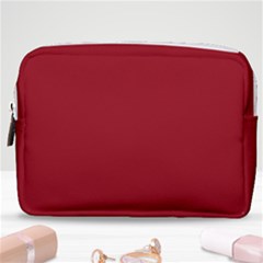 True Dark Red Color Make Up Pouch (medium) by SpinnyChairDesigns