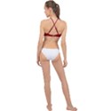 True Dark Red Color High Neck Bikini Top View2