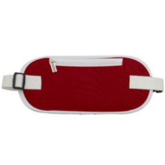 True Dark Red Color Rounded Waist Pouch by SpinnyChairDesigns