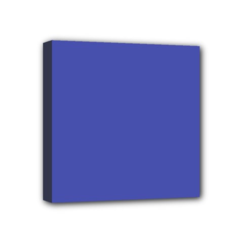 Dark Slate Blue Color Mini Canvas 4  X 4  (stretched) by SpinnyChairDesigns