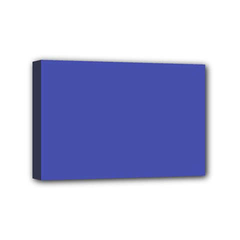 Dark Slate Blue Color Mini Canvas 6  X 4  (stretched) by SpinnyChairDesigns