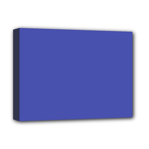 Dark Slate Blue Color Deluxe Canvas 16  X 12  (stretched)  by SpinnyChairDesigns