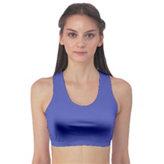 Dark Slate Blue Color Sports Bra by SpinnyChairDesigns