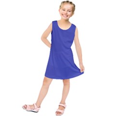 Dark Slate Blue Color Kids  Tunic Dress by SpinnyChairDesigns