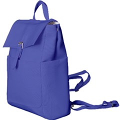 Dark Slate Blue Color Buckle Everyday Backpack by SpinnyChairDesigns