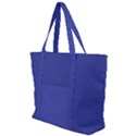 Dark Slate Blue Color Zip Up Canvas Bag View1