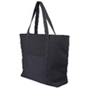 Dark Slate Grey Color Zip Up Canvas Bag View1