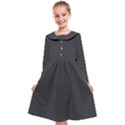 Dark Slate Grey Color Kids  Midi Sailor Dress View1