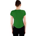 True Emerald Green Color Crew Neck Crop Top View2