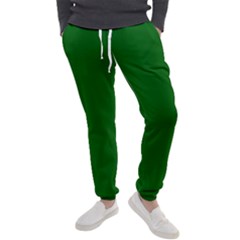 True Emerald Green Color Men s Jogger Sweatpants by SpinnyChairDesigns