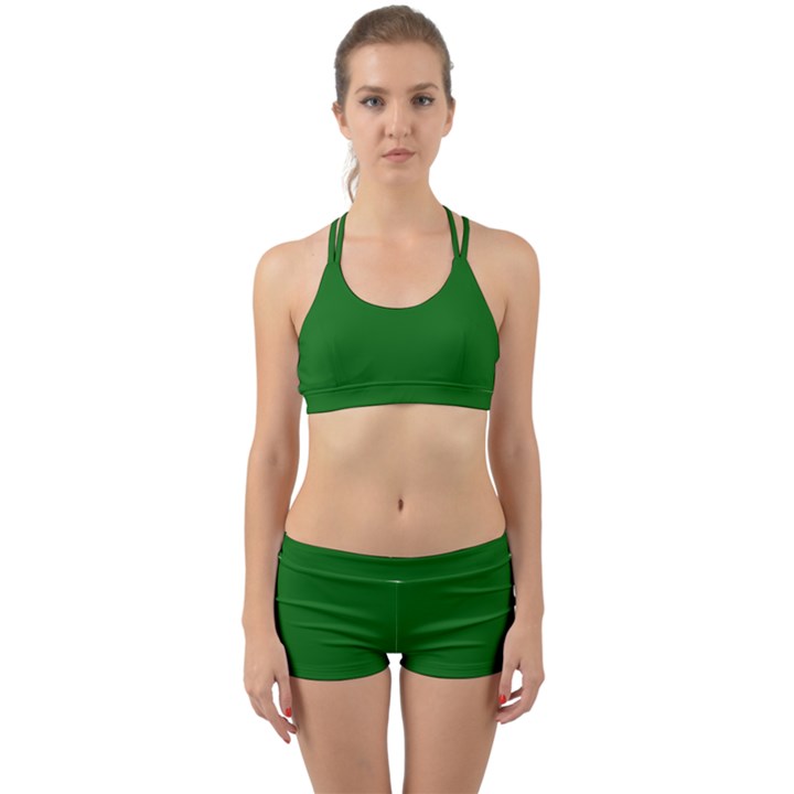 True Emerald Green Color Back Web Gym Set