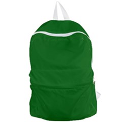 True Emerald Green Color Foldable Lightweight Backpack by SpinnyChairDesigns