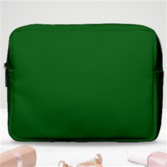 True Emerald Green Color Make Up Pouch (large) by SpinnyChairDesigns