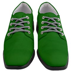 True Emerald Green Color Women Heeled Oxford Shoes by SpinnyChairDesigns