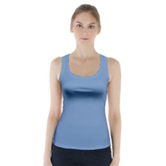 Faded Blue Color Racer Back Sports Top by SpinnyChairDesigns