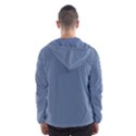 Faded Denim Blue Color Men s Hooded Windbreaker View2