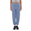 Faded Denim Blue Color Women s Jogger Sweatpants View1