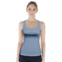 Faded Denim Blue Color Racer Back Sports Top View1