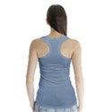 Faded Denim Blue Color Racer Back Sports Top View2