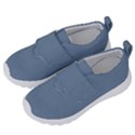 Faded Denim Blue Color Kids  Velcro No Lace Shoes View2