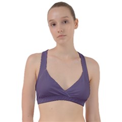 Grape Compote Purple Color Sweetheart Sports Bra by SpinnyChairDesigns