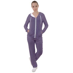 Grape Compote Purple Color Women s Tracksuit by SpinnyChairDesigns