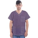 Grape Compote Purple Color Men s V-Neck Scrub Top View1