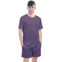 Grape Compote Purple Color Men s Mesh Tee and Shorts Set View1