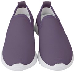 Grape Compote Purple Color Kids  Slip On Sneakers by SpinnyChairDesigns