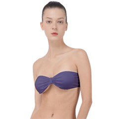 Grape Compote Purple Color Classic Bandeau Bikini Top  by SpinnyChairDesigns