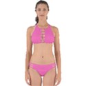 Hot Hollywood Pink Color Perfectly Cut Out Bikini Set View1