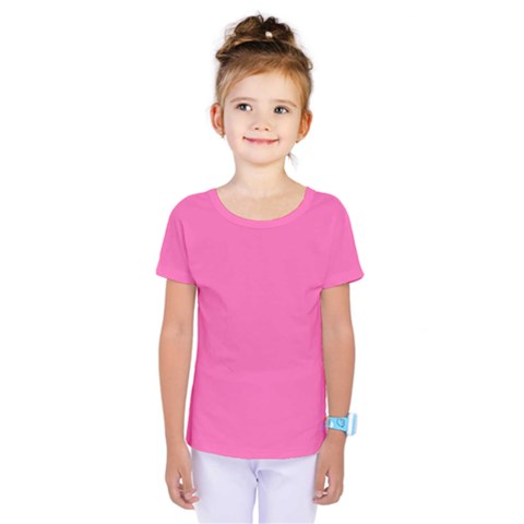 Hot Hollywood Pink Color Kids  One Piece Tee by SpinnyChairDesigns