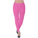 Hot Hollywood Pink Color Velvet Leggings View1